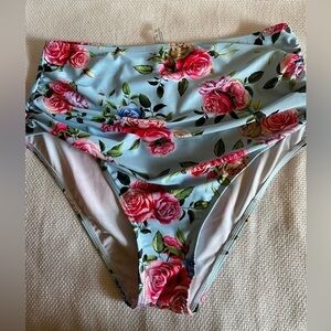 Floral bathing suit bottom